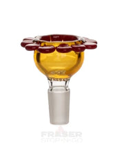 Red Eye Glass 14mm Red Flower Pull Out